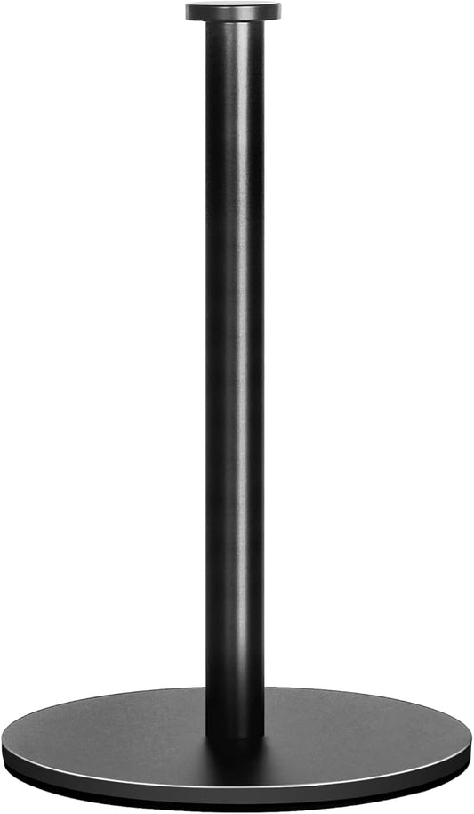 Paper Towel Holder Countertop, OBODING, Black Kitchen Paper Towel Holder Stand for Kitchen and Bathroom Organization and Storage, Paper Towel Holders for Standard and Large Size Rolls (Black)