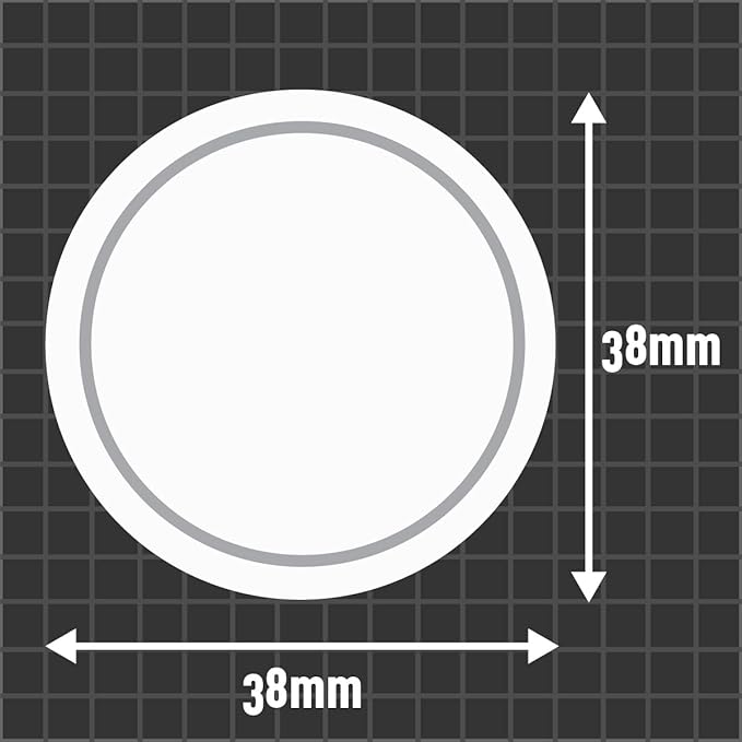 AllSpice 70 White Water Resistant Round Spice Jar Labels Set 1.5"- Fits Penzeys Jars- Blank
