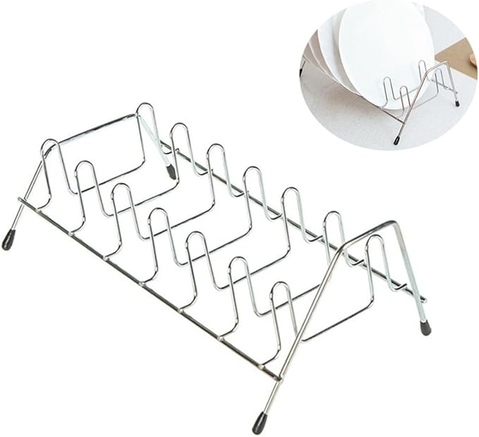 KESYOO Stainless Steel Single-Layer Dish Rack and Bowls Holder Kitchen Storage Rack Counter Organizer 2pcs Set