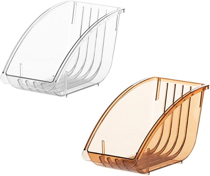 DECHOUS 2pcs Pot Lid Holder and Storage Rack, Vertical Kitchen Cabinet Organizer, Space-saving Tableware Storage Stand for Pan Covers and Dishware, Household Kitchen Supply Random Color