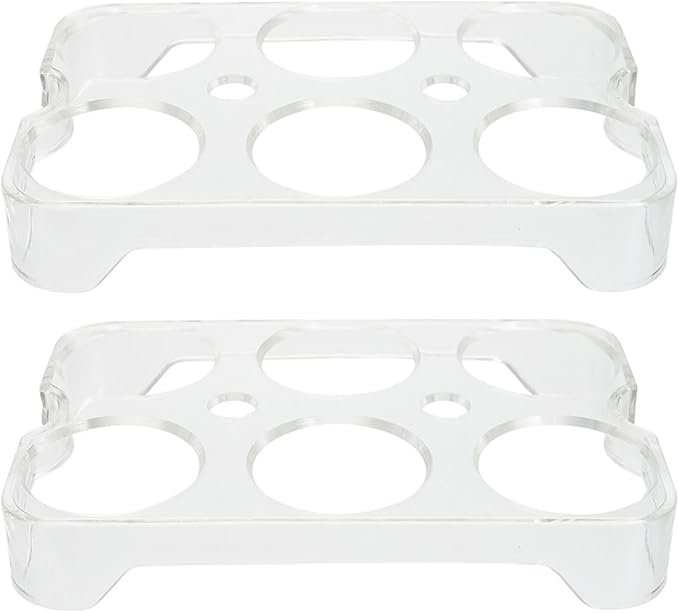 EPIGEIST 2Pcs Refrigerator Egg Tray Storage Container 6-Compartment Egg Holder Box for Fridge Organization and Travel Carrier