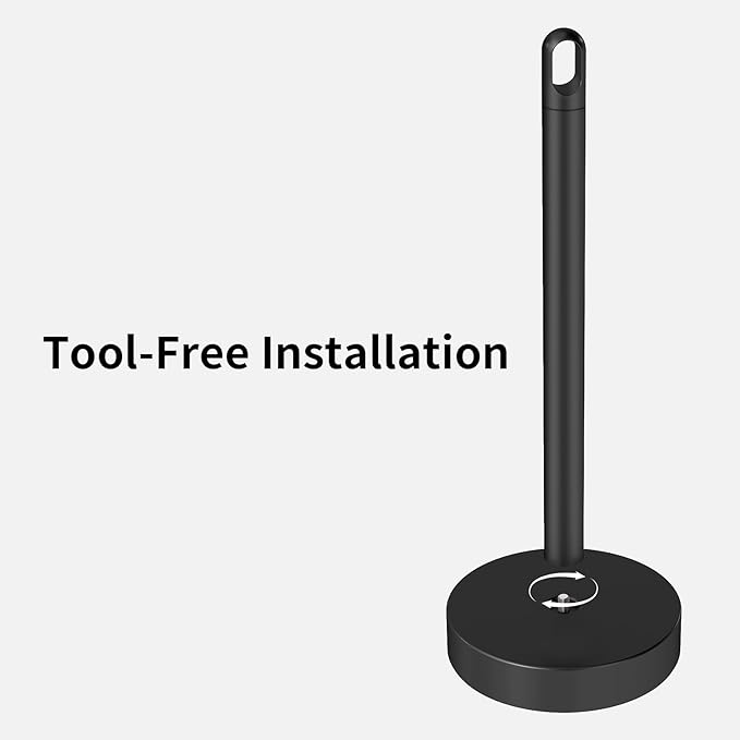 Black Paper Towel Holder Countertop, Freestanding Paper Towel Holders with Weighted Base, Stand Up Papertowel Holder for Kitchen Counter Top