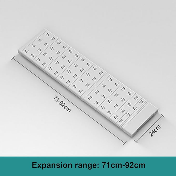 Expandable Closet Shelves Organizers, Heavy Duty Adjustable Wardrobe Tension Shelf Rod DIY Cabinet Holders Storage Rack Divider Separator for Kitchen Bathroom Bedroom Garage