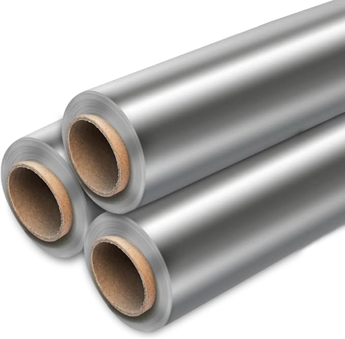 Aluminum Foil Heavy Duty 18 inch Wide, 500 FT Heavy Duty Food Safe Foil Wrap for Cooking, Baking, Grilling, (Pack of 1) Pony Packaging Aluminum Roll 23 Microns Thick - Commercial Grade