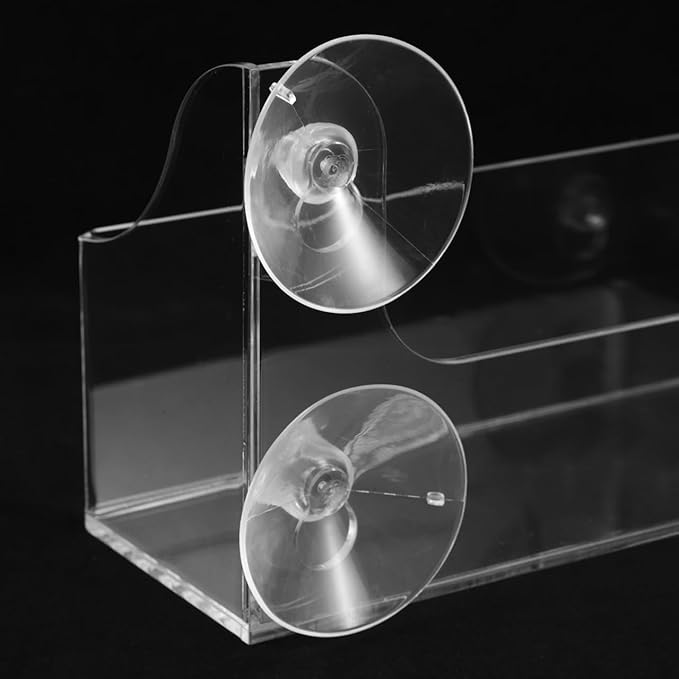 2-Pack Acrylic Suction Cup Refrigerator Shelf Adjustable Suction Rack for Fridge Smooth Surface Kitchen Storage Organizer 8.5X5.5X4.3 Inch