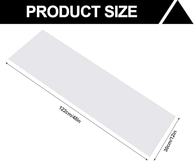 Barydat 4 Pcs Frosted Plastic Wire Shelf Liner Clear Frosted Hard Refrigerator Shelf Mats Non Adhesive Waterproof Wire Shelving Cover for Cabinets Kitchen Shelves Storage Shoe Rack, 12 x 48 Inch