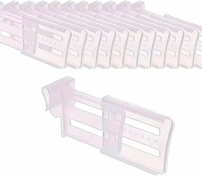 20pcs Refrigerator Organizer Bins, Adjustable Fridge Drawer Dividers, Expandable Plastic Shelf Separators for Freezer, Cabinet, Pantry, Kitchen Storage & Organization,Adjustable Fridge Drawer Dividers