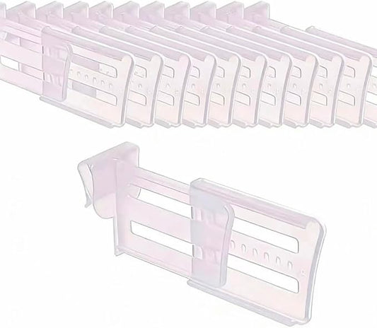 20pcs Refrigerator Organizer Bins, Adjustable Fridge Drawer Dividers, Expandable Plastic Shelf Separators for Freezer, Cabinet, Pantry, Kitchen Storage & Organization,Adjustable Fridge Drawer Dividers