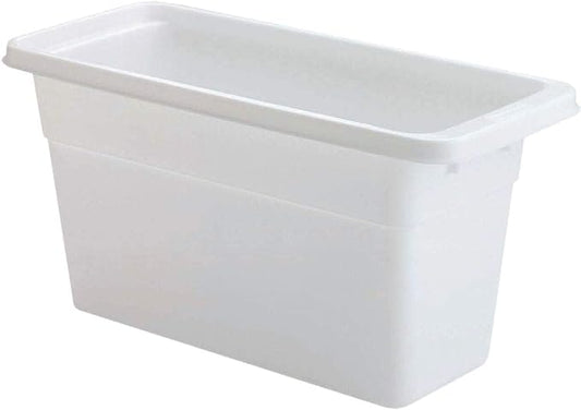 Rubbermaid Ice Cube Bin, White, Holds 4 Trays, Compact Design, Durable Plastic