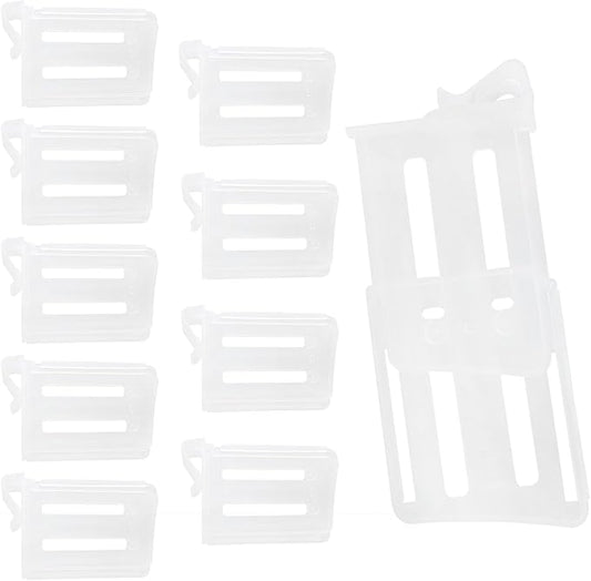 10PCS Kitchen Drawer Dividers Adjustable Fridge Drawer Plastic Storage Partition for Home Kitchens Bedrooms and Offices Transparent