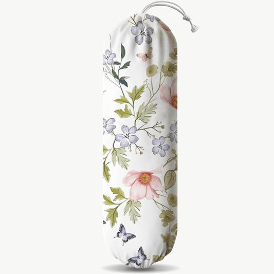 Wild Flower Bag Holder, Washable Shopping Bag Holder, Cute Plastic Bags Dispenser Holders, Kitchen Essentials, Kitchen Housewarming Gifts for Women Family Friends Grandma Mom