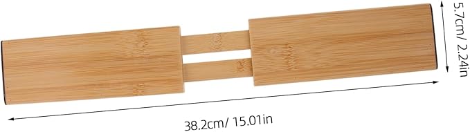 CHILDWEET Bamboo Drawer Dividers Retractable Separator Home Organization Expandable Drawer Partition