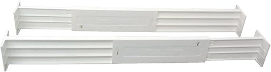Dial Industries Adjustable Spring Loaded Kitchen, Junk, Office Drawer Organizer Dividers, Set of 2, 2.5" Deep