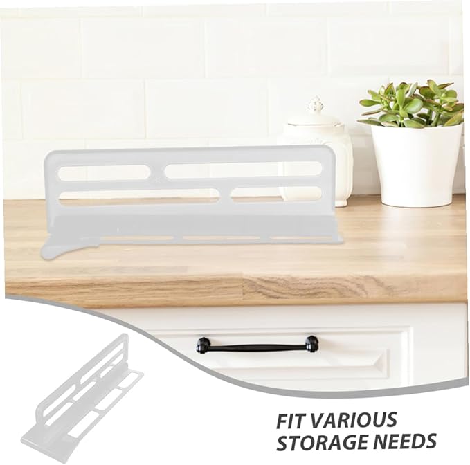 VALICLUD 6pcs Adjustable Refrigerator Compartment Dividers, Sturdy Plastic Fridge Organizers Featuring Firm Clips, Space-Saving Food and Beverage Separators for Home Kitchen Storage