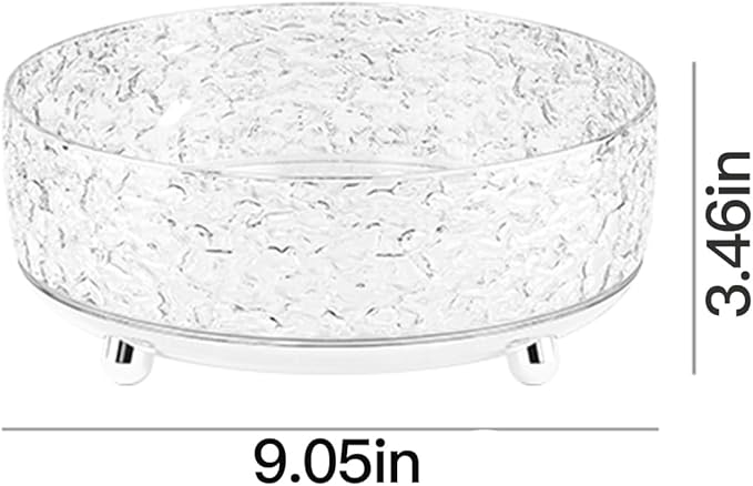 CHIRISEN 360° Rotating Makeup Organizer Perfume Lazy Susan Trunable Cosmetics Organizers for Vanity, Spinning Skincare Storage for Dresser and Bathroom Countertop (Clear)