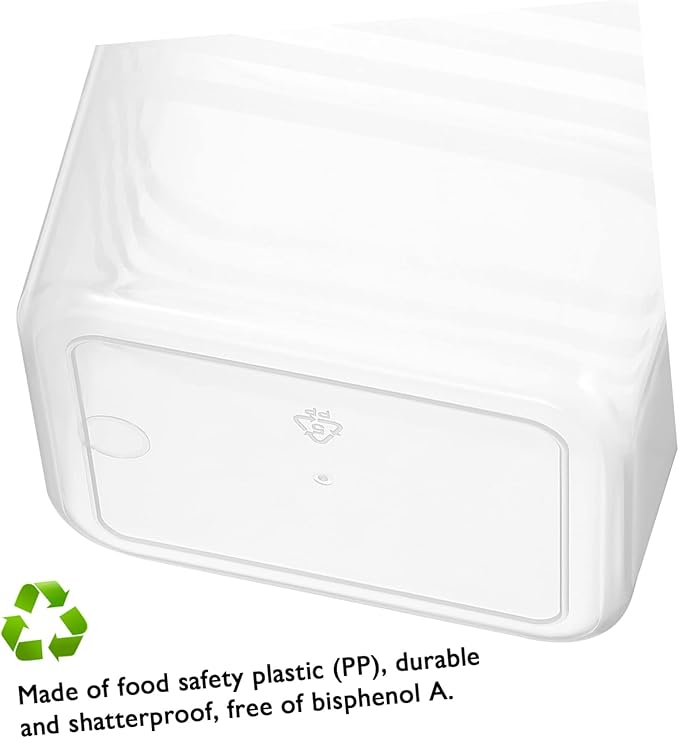 OUNONA 10pcs Translucent Refrigerator Organizer Bins for Side Door Storage Seasoning Storage Box for Kitchen Pantry and Cabinet Organization