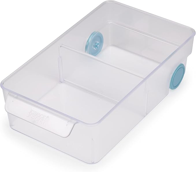 Joseph Joseph FridgeStore Fridge Storage Bin, Large, Clear/Blue