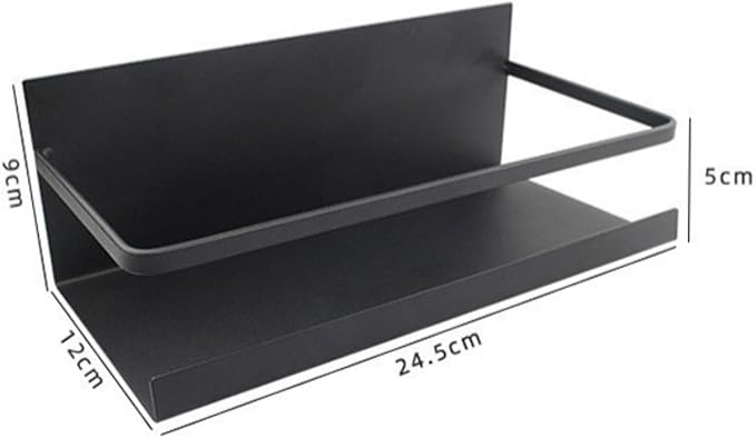 Magnetic Spice Rack for Refrigerator, Strong Hold Over Cabinet Spice Organizer, Kitchen Gadgets, No Drill Adjustable Magnetic Shelves with Tall Guardrail