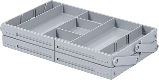 Multi Level Drawer Organizer,Collapsible Drawer Organizer,2/3 Drawer Organizer Multi Level Drawer Organizer with Adjustable Compartments Versatile Expandable Desk Organizer Trays (A)