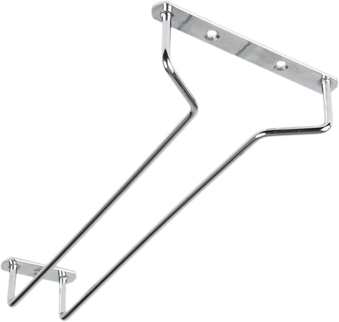 TrueCraftware- 10-Inch Wine Glass Rack Chrome Finish Set of 2- Stemware Rack Wire Hanging Rack Under Cabinet Wine Glass Stemware Holder Storage Hanger Organizer for Kitchen and Bar