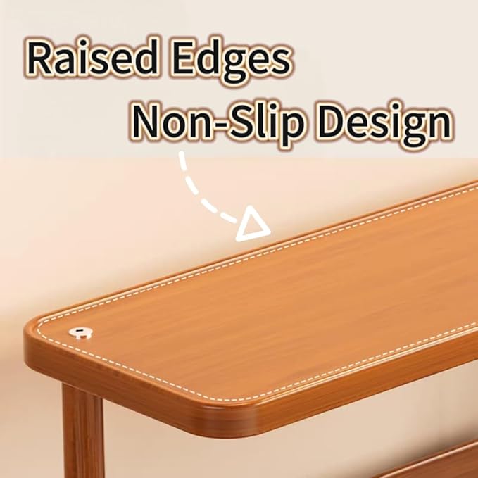 2-Tier Desktop Organizer Shelf, Countertop Display Rack for Office Dorm Kitchen & Bathroom Ideal for Spices Figurines Plants Coffee Makeup & Books Easy Assembly Storage Stand(30cm/11.8'')