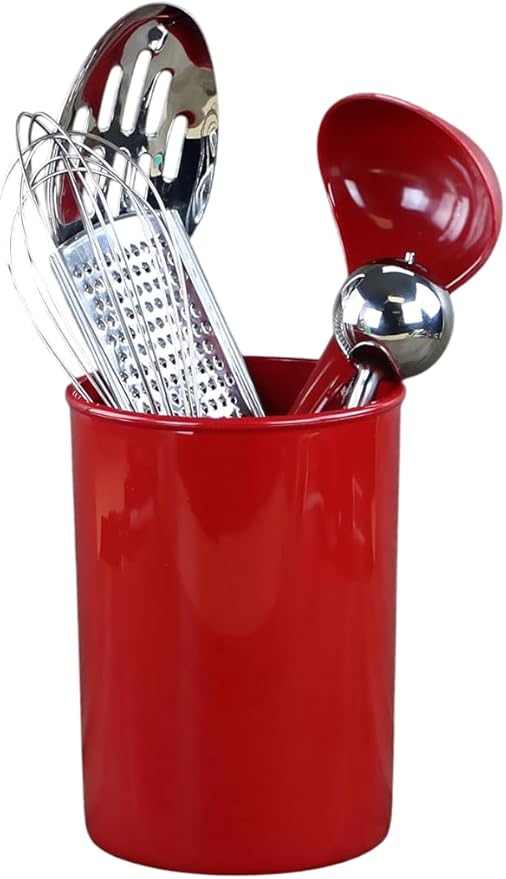 Calypso Basics by Reston Lloyd Plastic Utensil Holder, Red