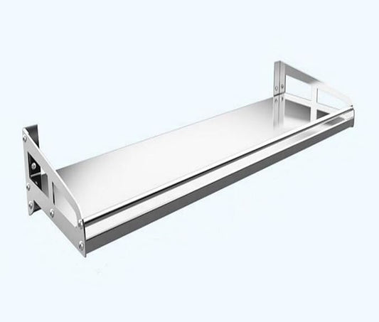 Wall Mount Metal Wall Shelf Kitchen Spice Condiment Racks 304 Stainless Steel fit Storage Rack Bedroom Bathroom Living Room Shelves (Length31.5 width5.9)