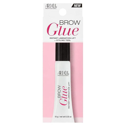 Ardell Brow Glue – Clear Eyebrow Gel for Instant Lamination Lift with Styling Brush, All day Extreme Hold Brow Gel for Fluffy Defined Brows, 0.35 oz