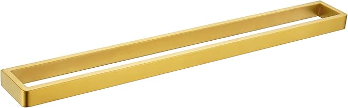 Angle Simple Bathroom Towel Holder, SUS 304 Stainless Steel Towel Bar Rack for Bathroom Kitchen Wall Mount, 22.76", Brushed Gold
