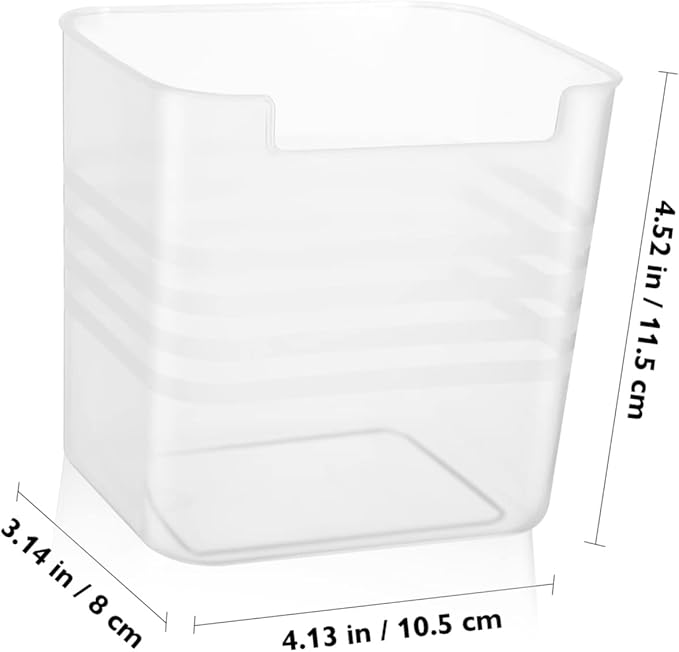 Garneck 8pcs Translucent Fridge Side Door Storage Box Food-Grade Refrigerator Organizer Bins for Vegetables Fruits and Spices Space-Saving Kitchen Storage