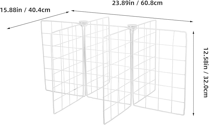Chest Freezer Organizer Divider 6-compartment Metal Fridge Divider Wire Shelf Partition for Freezer Storage and Kitchen Organization