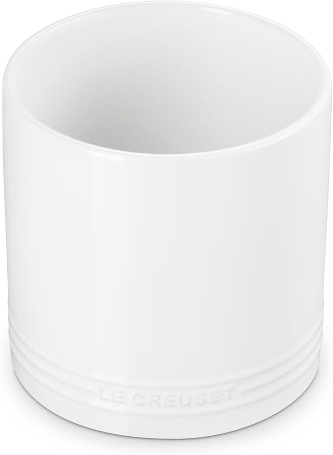 Le Creuset Stoneware Signature Utensil Crock, 2.7 qt., White