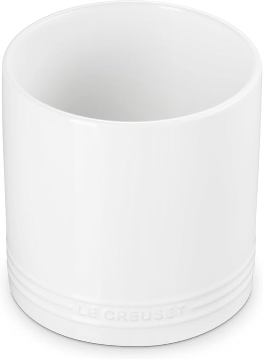 Le Creuset Stoneware Signature Utensil Crock, 2.7 qt., White