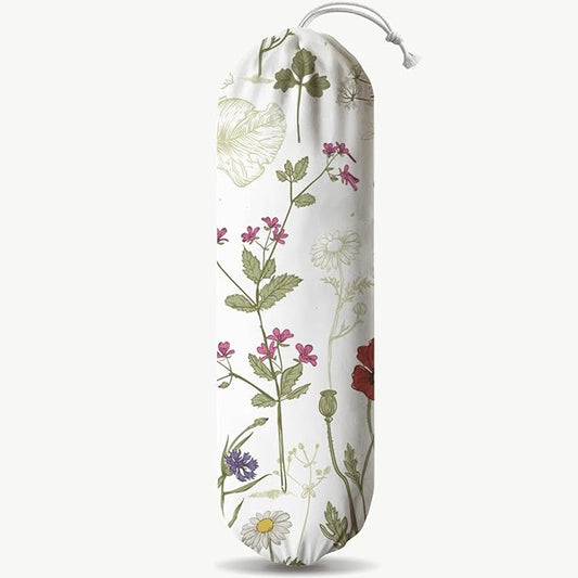 Spring Summer Garbage Bag, Wall Mount Flower Trash Bags Organizer, Kitchen Pantry Hanging Decor, Kitchen Housewarming Gifts for Women Family Friends Grandma Mom