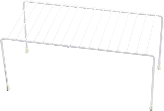 YBM Home 2553v Shelf Organizer and Storage Rack, 11"L x 5"W x 5"H, Silver, Pack of 4