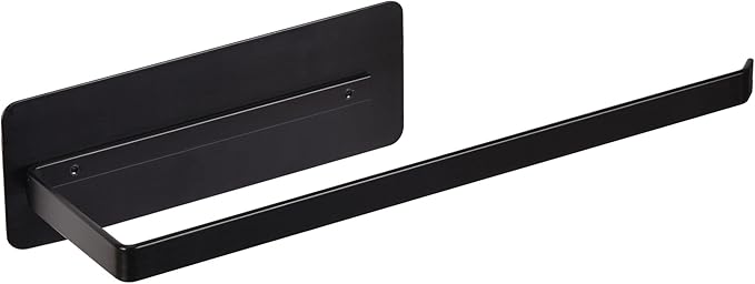 EASTTOWEST Magnetic Paper Towel Holder,Black Towel Bar Rack for Refrigerator BBQ Grills Griddles Toolbox RVs Tailgates,Heavy Duty Strong Magnet Backing,12”(L) x 3”(H),Fit All US Paper Roll