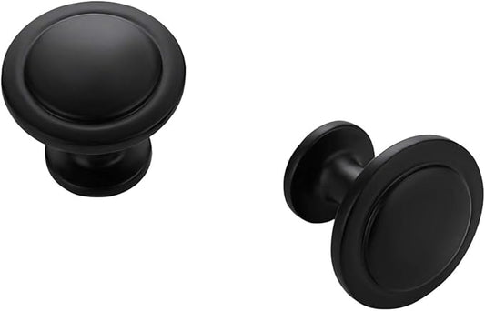 Ravinte Matte Black Cabinet Pulls - 1-1/4 inch Kitchen Cabinet Knobs and Drawer Pulls for Dresser Drawers