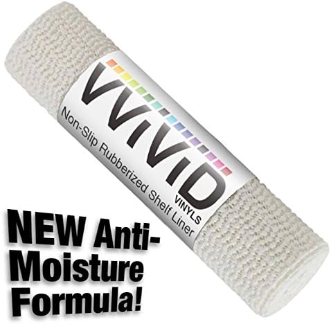VViViD Non-Slip Rubberized Plastic Mesh Shelf and Drawer Liner Non-Adhesive Sheets (12 Inch x 10ft, White)