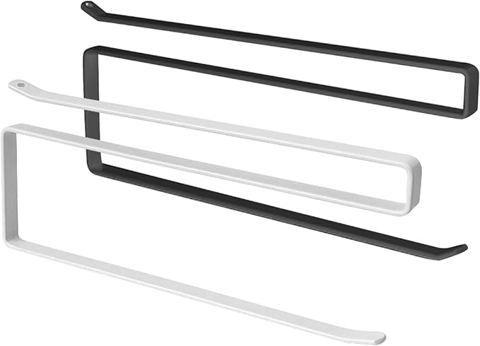 Paper Roll Holder, Kitchen Roll Holder Under Cabinet, 2Pcs Papers Towel Holder Countertop, Kitchen Rolls Hanger Dispenser Storage Rack, Stainless Steel Papers Towel for Bathroom