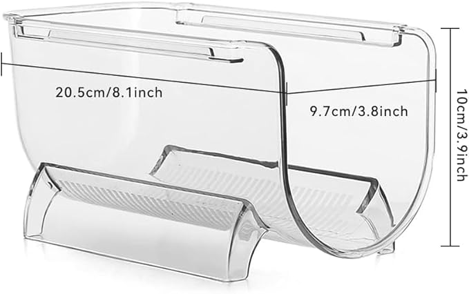 Heshebuy 4 Pack Bottle Rack, Fridge Organizer Bottle Rack, Stackable Wine Rack Plastic Bottle Holder (4)