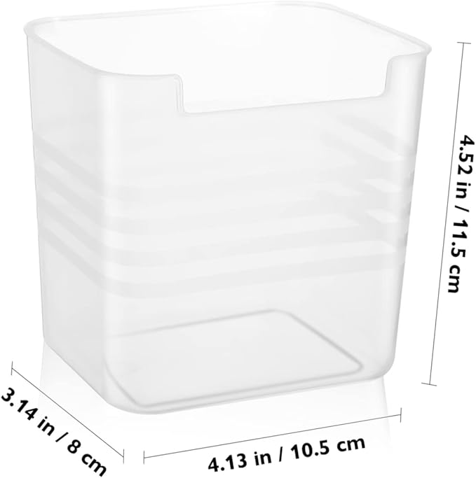 Garneck 10pcs Fridge Hanging Organizer Box Vertical Storage Bins for Condiments Kitchen Essentials and Pantry Organizing Food-Grade Rounded Corners for Safe Use