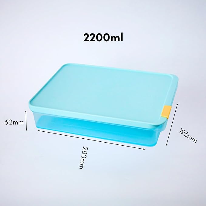 LocknLock HFL105 Freezer Fit Plastic Food Storage Container with Lid for Kitchen, Lunch, Meal Prep, and Leftovers, BPA-Free, Airtight, Leakproof, Microwave, Dishwasher-Safe, 2.2L