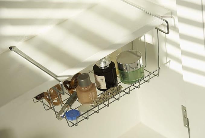 LTL Home Products More Inside Hanging Under Shelf Storage Basket, Small, Chrome