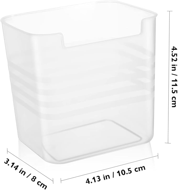 GLEAVI 1set Translucent Refrigerator Organizer Box for Fresh Keeping Vertical Storage for Kitchen and Pantry Condiment and Snack Storage Bins 2pcs