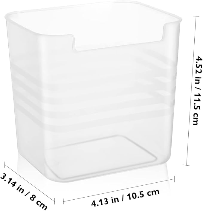 OUNONA 10pcs Translucent Refrigerator Organizer Bins for Side Door Storage Seasoning Storage Box for Kitchen Pantry and Cabinet Organization