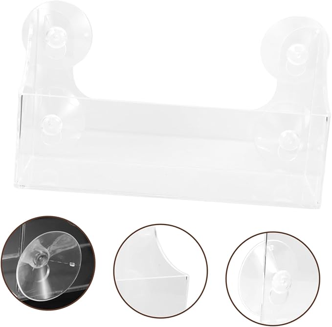 3 Pcs Beverage Shelf Drink Holder for Refrigerator Wall Mounted Shelves Wall Mounted Rack Cups Clear Wall Shelf Drinks Indoor Plant Display Stand Fridge Shower Rack Suction Acrylic