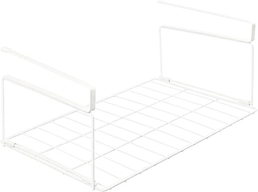 Under Shelf Basket Storage 1 Pack White | Space-Saving with Extra Layer | Lightweight & Quick to Install | Non-Slip | 14.8" D x 8.46" W