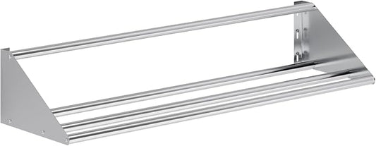 AmGood 62 in. Stainless Steel Tubular Glass Rack Shelf. Holds 3 Dish Racks. NSF.