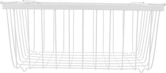 HOMSFOU Deep Freezer Wire Storage Basket Metal Refrigerator Organizer Bin Handles Vertical Sides