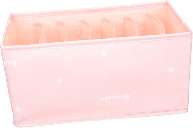 Amosfun Multi-functional Foldable Clothes Storage Box Soft Fabric Drawer Organizer for Pants Underwear and Accessories Space-saving Design Lotus Pink